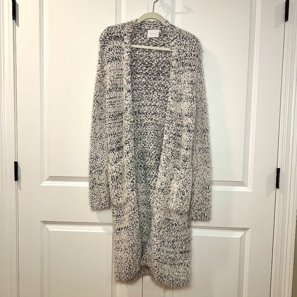 Black and white LUSH long cardigan size M